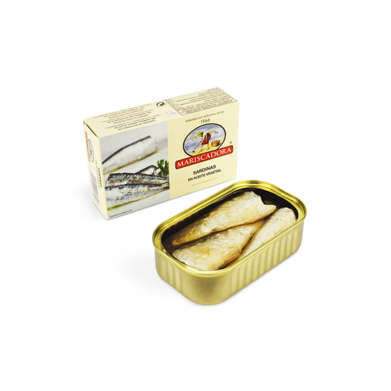 Sardinas en aceite vegetal 3/4 Piezas